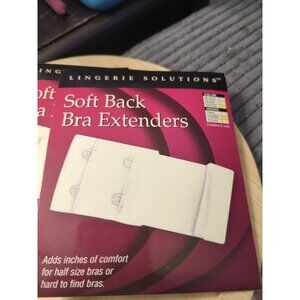 3 Packages SOFT BACK BRA EXTENDERS WHITE ONE SIZE NIP